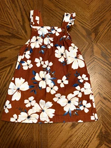 Baby Mädchen Carters braun Cord verstellbar Blumen Pullover Overall KLEID 18 24 Monate - Bild 1 von 5