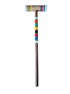 "UNO - Mazo de madera de croquet de repuesto Forster vintage - a rayas - 25""" - Imagen 1 de 2