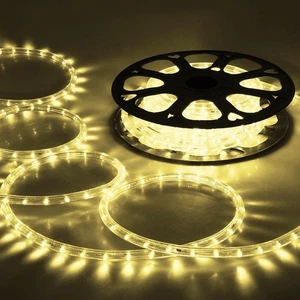 LED Strip Light SMD F3MM Flexible Tape 50FT outdoor lighting rope Warm White - Picture 1 of 7