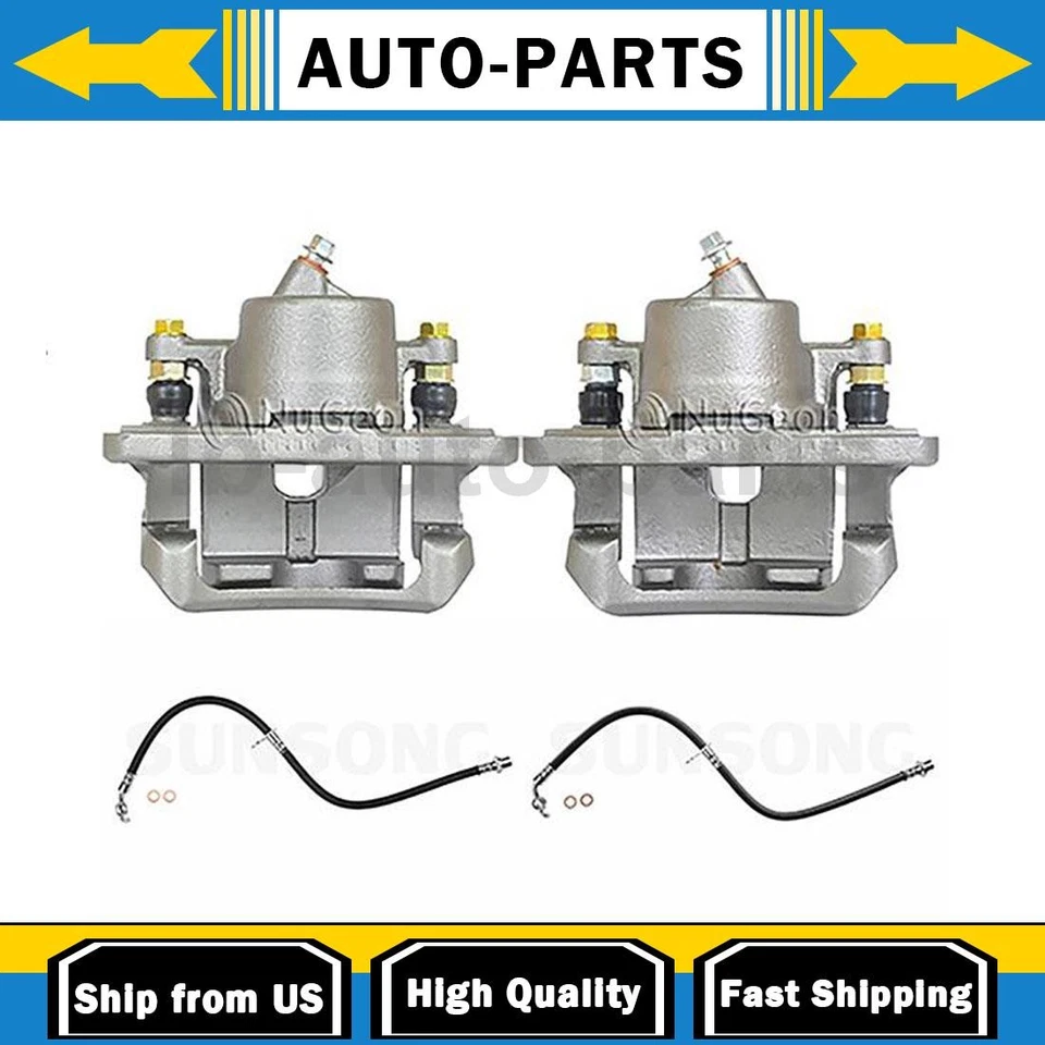 4 Piece Brake Caliper Set with Hoses Fits Toyota RAV4 2.4L 2.0L - Image 1 of 4