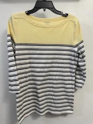 Studio Works размер L желтый черный белый в полоску рубашка с декоративными пуговицами - Изображение 1 из 4