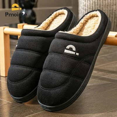 XL Zapatillas de Invierno para Hombres Cálidas Zapatos sin Cordones Zapatos de Casa Espuma con Memoria UE 40-50 Foto 1 de 4