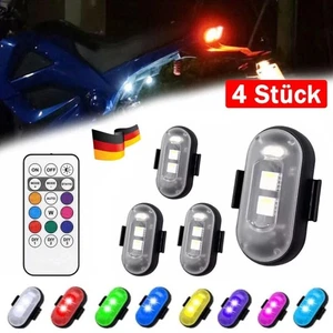 4 Piezas Luz LED Coche RGB, Luces Estroboscópicas LED Inalámbricas con Mando a Distancia - Imagen 1 de 20