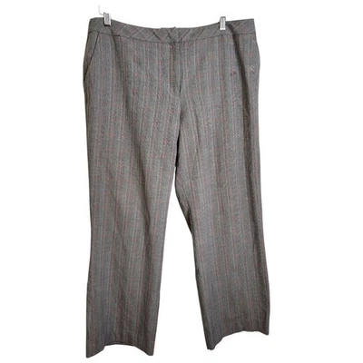 Pantalones de vestir a cuadros grises elásticos JH Collectibles para mujer bolsillos carrera oficina 16P Foto 1 de 4