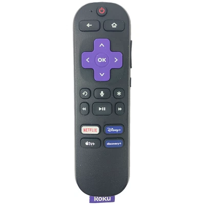 Original Roku Voice Remote 3226001306 Netflix Disney+ Apple TV+ Used Tested - Image 1 of 4