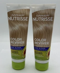 Lot Of 2 Garnier Nutrisse Hair Color Reviver 5 Min Color Mask Cool Blonde NEW! - Picture 1 of 4