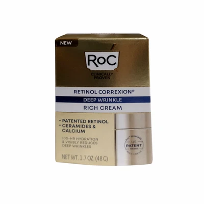 Crema rica en arrugas profundas RoC Retinol Correxion ceramidas + calcio 1,7 FL oz NUEVA Foto 1 de 4