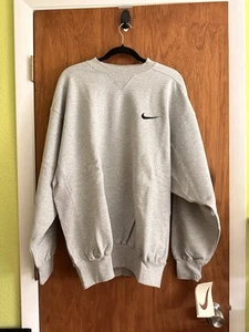Nike Vintage 90s Heavyweight Gray Crew Sweatshirt #NME 920220 KL4 Men's LARGE - Picture 1 of 2