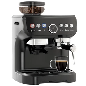 Máquina de café espresso con molinillo de granos integrado y varilla de vapor 15 bares de presión - Imagen 1 de 12