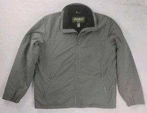 Eddie Bauer Authentic Outdoor Men's Large Green Jacket Insulated Zip-Up - Picture 1 of 7