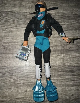 Figura de acción MattelGi Joe 1998 vintage tipo buceador/lote de accesorios funcionando Foto 1 de 4