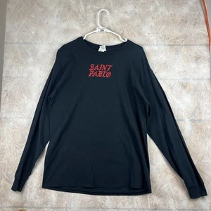 Saint Pablo Kanye West Tour Long Sleeve Shirt Black Adult Large Kim Kardashian - Picture 1 of 12