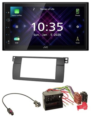 JVC DAB 2DIN MP3 Bluetooth USB Autoradio für BMW 3er E46 Profiversion großem Nav - Bild 1 von 4