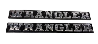 Jeep Wrangler YJ боковой корпус логотип пластина значок 87-91 пара эмблемы OEM - Изображение 1 из 4
