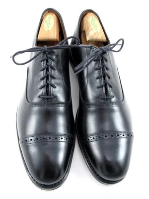 Allen Edmonds  "Fifth Avenue" Cap-Toe Oxfords 10.5 AA Black  WORN ONCE (613N) - Image 1 of 4