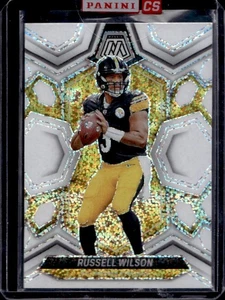 Mosaico Panini Russell Wilson 2024 blanco brillo Prizm SSP #183 Steelers - Imagen 1 de 2