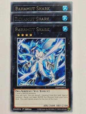 Yu Gi Oh - 3x LED9-EN011 Bahamut Shark - Rare - Image 1 of 4