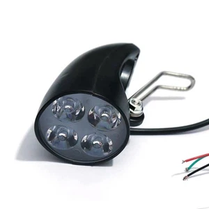 Lampada Scooter Luce EBike 36V 48V Bicicletta Elettrica 4 LED Faro Anteriore2352 - Foto 1 di 6