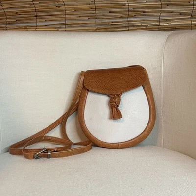 Bolso bandolera de cuero marrón vintage Unisa Foto 1 de 4