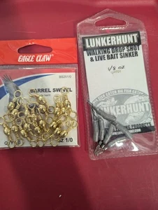 Lunkerhunt Drop & Live Bait Shot Sinker & Barrel Swivel - Bild 1 von 2