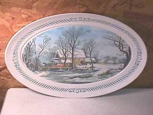 Large Brookpark Melmac Platter- Winter Scene - Picture 1 of 1