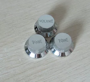 Chrome ST/Strat Style Guitar Knobs Volume Tone Knobs for Stratocaster - Picture 1 of 1