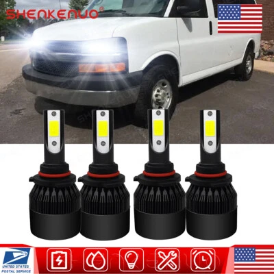 For Chevrolet Astro Van 1995-2005 6000K LED Headlight High Low Beam Bulbs Combo - Image 1 of 4