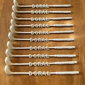 Vintage Golf Club Swizzle Stick Stirs DORAL Country Club Florida FL Barware TEN - Picture 1 of 2