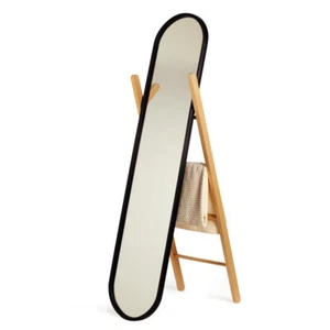 Umbra Furniture Hub pasillo espejo de pie borde de goma madera de fresno y vidrio espejo - Imagen 1 de 1