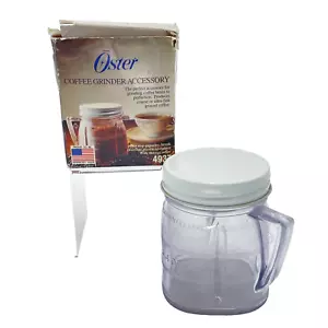 Vintage OSTER Coffee Grinder Spices Accessory & Lid .5 Pint #4937 USA Made - Picture 1 of 8