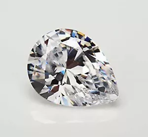 White Diamond 1 Ct Certified CVD Loose Diamond Pear Cut VVS1 Gemstone 25P - Picture 1 of 4