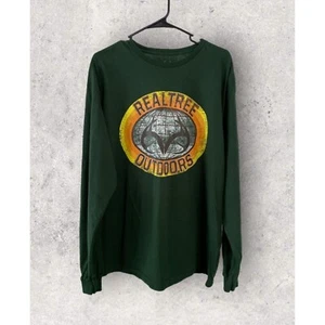 Realtree Outdoors Men’s Long Sleeve Graphic Tee. Sz XL. Dark Green - Picture 1 of 3