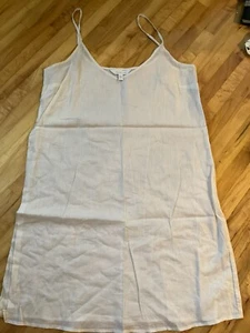 Garnet Hill Womans Easy Slip Sz 12 Beige Linen Short - Picture 1 of 3