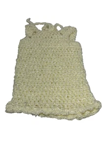 NEW handmade crocheted yarn 18 inch doll outfit dress yellow - Picture 1 of 2