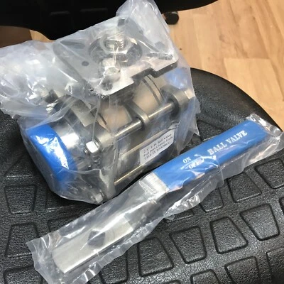 2-1/2" Full Port SANITARY 3-Pc BALL VALVE 1000WOG 316SS - Image 1 of 4