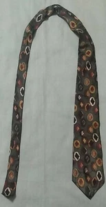 Albert Nipon Marke Herren handgefertigte 54" lange Seidenkrawatte, dunkelgrüner Hintergrund - Bild 1 von 10