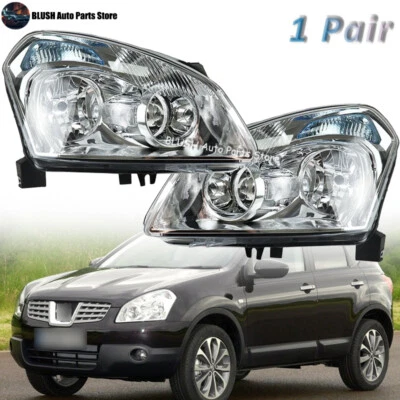 Left Right Front Headlight Headlamp Housing NO Bulb For Nissan Qashqai 2008-2015 - Image 1 of 4