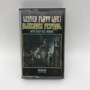 Lester Flatt Live! Bluegrass Festival with Guest Bill Monroe Audio Cassette Tape - Picture 1 of 9