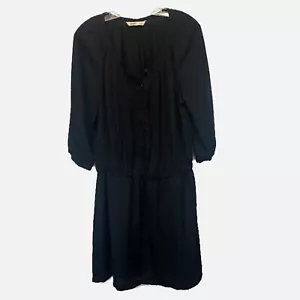 Old Navy schwarzes Minikleid mit U-Ausschnitt und 3/4-Ärmeln - Größe M Medium - Seidengefühl - Bild 1 von 5