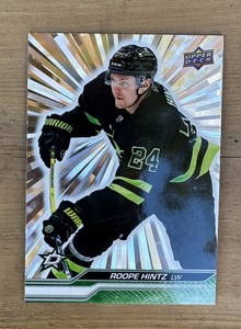 Roope Hintz 2023-24 Upper Deck Series 1 Outburst Silver Parallel #55 Dallas Star