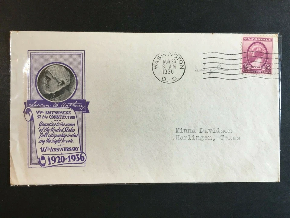 US FDC # 784 Susan B Anthony Washington, DC - Image 1 of 1
