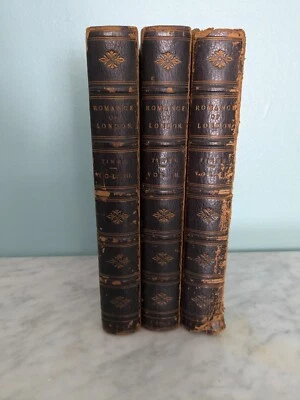 John Timbs ROMANCE OF LONDON 3 Volumes  Richard Bentley London Original 1865 - Image 1 of 4