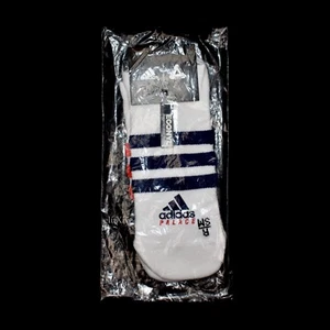 NWT Palace Adidas Tennis On Court Men's Logo Print No Show White Socks AUTHENTIC - Picture 1 of 6