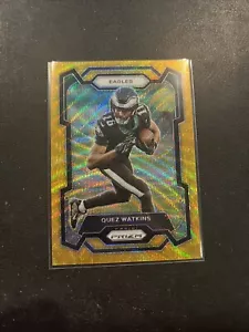 2023 Panini Prizm Quez Watkins Gold Wave /10 #246 Eagles - Bild 1 von 2