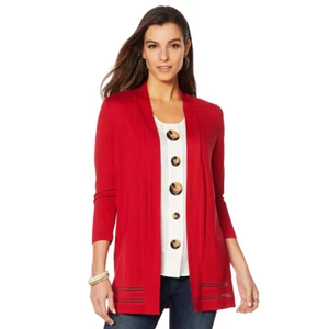 Vince Camuto Novelty Stitch Cardigan- X-Small 635499-R - Picture 1 of 3