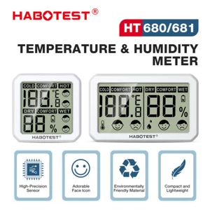 HABOTEST Hygrometer HT680/681 Digital Thermometer Temperature Humidity Monitor - Picture 1 of 17