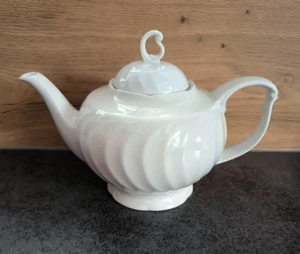 Seltmann Weiden Teekanne mit Deckel Leonore weiß / 1,0 Liter - TOP - Bild 1 von 7