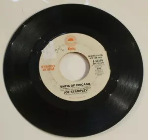 Joe Stampley 45 record - Sheik Of Chicago Epic Records Demonstration Promo - Picture 1 of 2