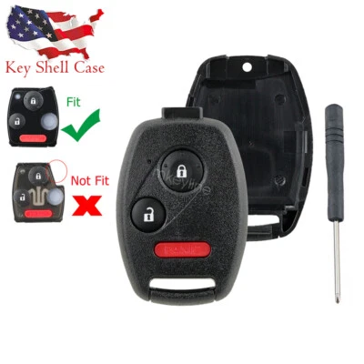 For 2009 2010 2011 2012 2013 Honda Fit Remote Key Fob Shell Case 3 Button - Image 1 of 4
