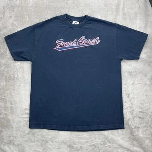Vtg Fresh Coast Shirt Mens XL Blue Y2K California West Side Hip Hop Battle Rap - Picture 1 of 14